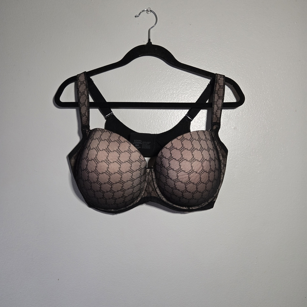Soma Stunning Support Geo Lace‎ Full Coverage Bra – Size 38G